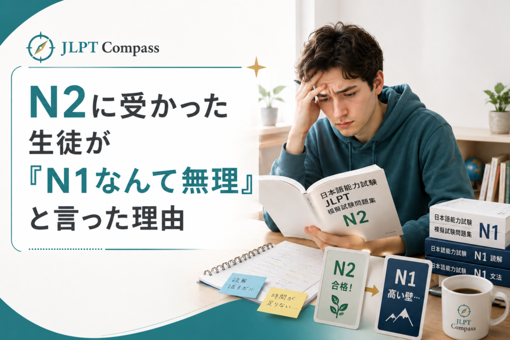 N2に受かった生徒が「N1なんて無理」と言った理由